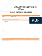 Programa Analítico de Educación Física CICLO ESCOLAR 2023-2024