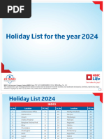 Holiday List 2024