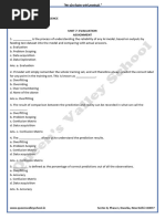 Class X Artificial Intelligence Evaluation Assignment