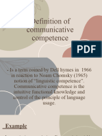 Definition of Communicative Competence