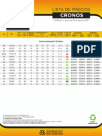 Lista de Precios Cronos