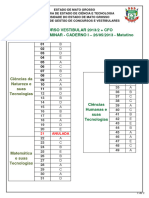 Concurso Vestibular 2013/2 + Cfo Gabarito Preliminar - Caderno I - 26/05/2013 - Matutino