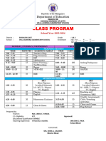 Class Program 2023-2024