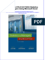 Etextbook 978 0134173054 Statistics For Managers Using Microsoft Excel