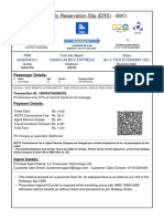 Electronic Reservation Slip (ERS) : 2636558101 15008/Ljn Bcy Express Ac 3 Tier Economy (3E)