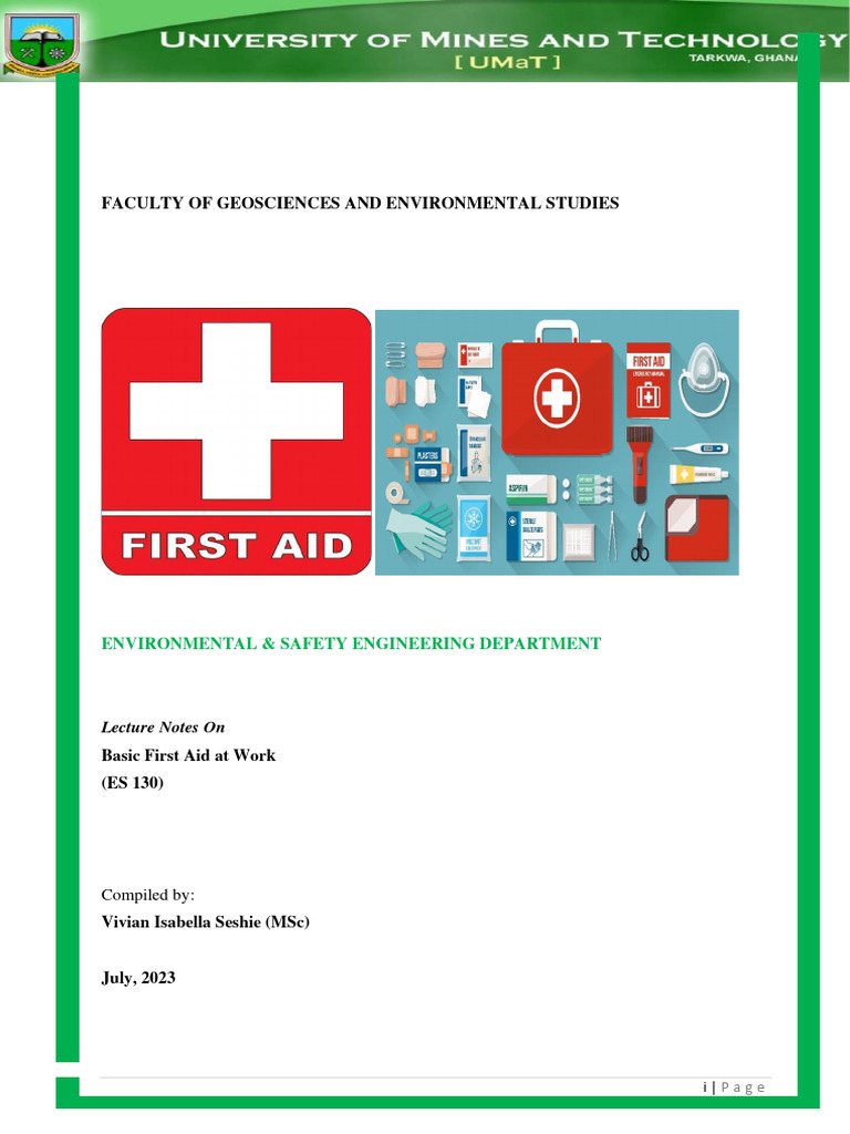 Basic First Aid Note 2023 PDF First Aid Cardiopulmonary Resuscitation