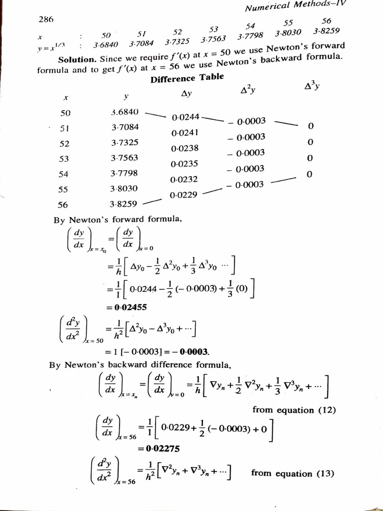 Numerical Differentiation and Integration | PDF | Integral | Finite ...