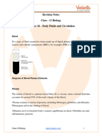 Body Fluids and Circulation Class 11 Notes CBSE Biology Chapter 18 (PDF)