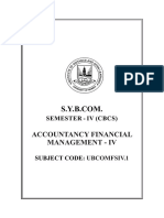 SYBCOM Semester IV Accountancy and Financial Management IV