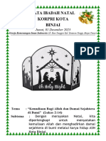 Tata Ibadah Natal KORPI Kota Binjai 1 Des 2023