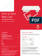 Royal Mail Door To Door Rate Card July 2022