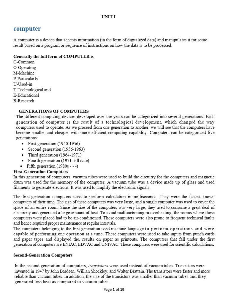 Unit 1 PPS | PDF