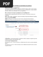 Cost Center Accounting in Sap S - 4 Hana