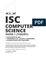 ISC Computer Science 2011 Solved Paper