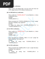 HowTo Support WIFI Certification Test