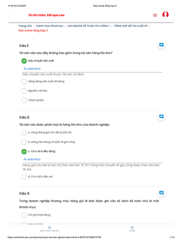 Test Online T NG H P 3 | PDF