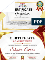 Red and Yellow Geometric Certificate of Appreciation