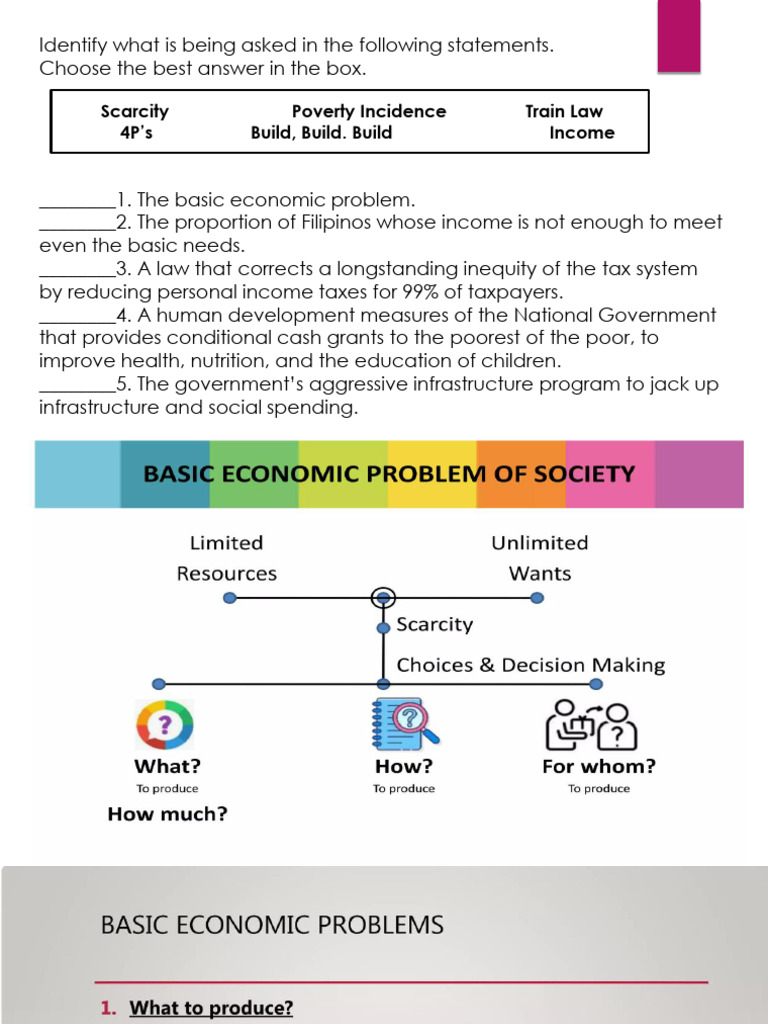 Basic Economic Problems of The Country1 | PDF | Income | Poverty