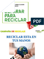 Campaña de Reciclaje - PPT Tamaño 20x15