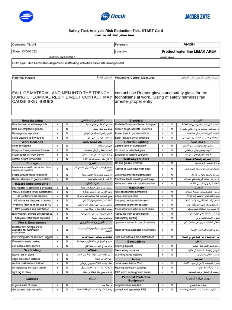 START CARD FOR LAMIATION WORK | PDF