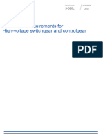 Information Requirements For High-Voltage Switchgear and Controlgear
