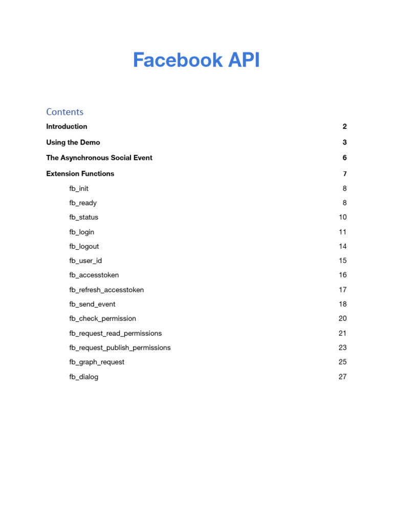 Facebook Api Extension | PDF