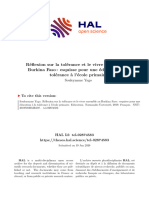 Réflexion Sur La Tolérance Et Le Vivre Ensemble Au Burkina Faso: Esquisse Pour Une Éducation À La Tolérance À L'école Primaire