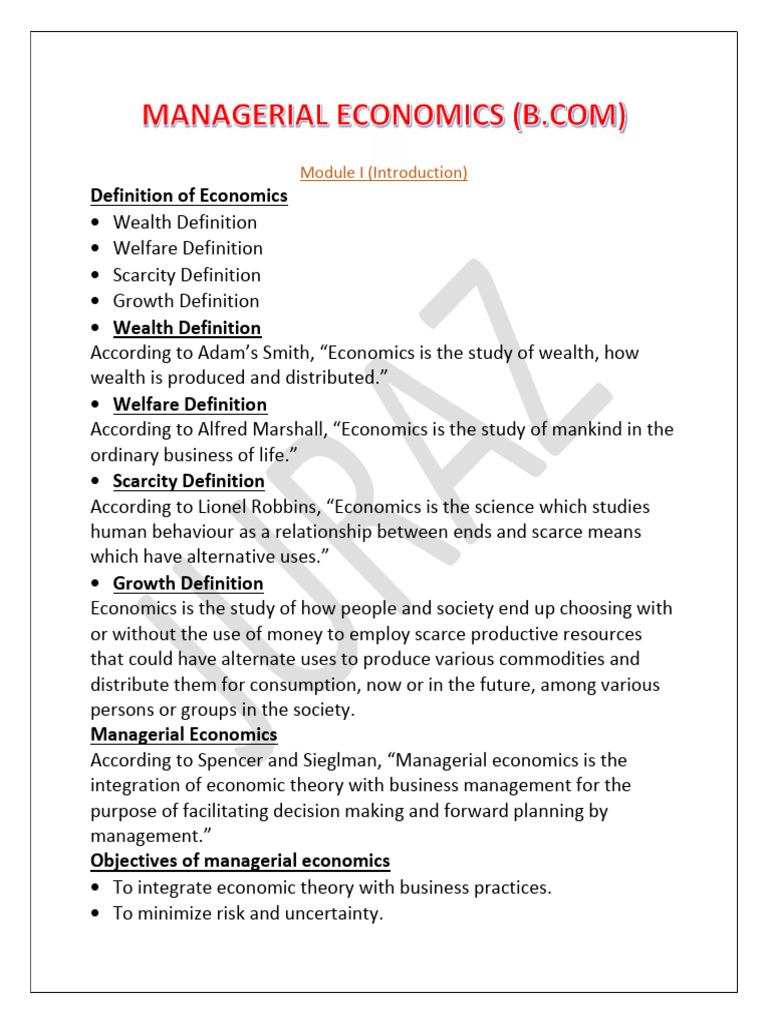 bcom sem 1 economics book pdf english medium gujarat university