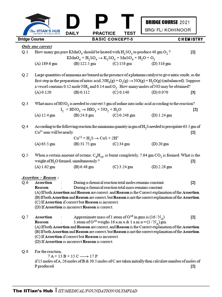 Bridge Couse-Basic Concept-5 | PDF | Nitric Acid | Ammonia