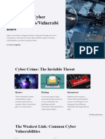 Overview of Cyber CrimeThreatsVulnerabilities