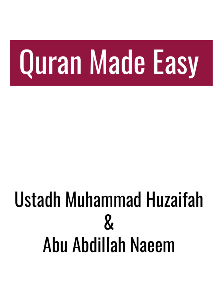 Quran Made Easy Pdf