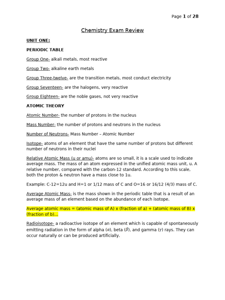 Grade 11 Chemistry Exam Review Guide | PDF | Chemical Bond | Chemical ...