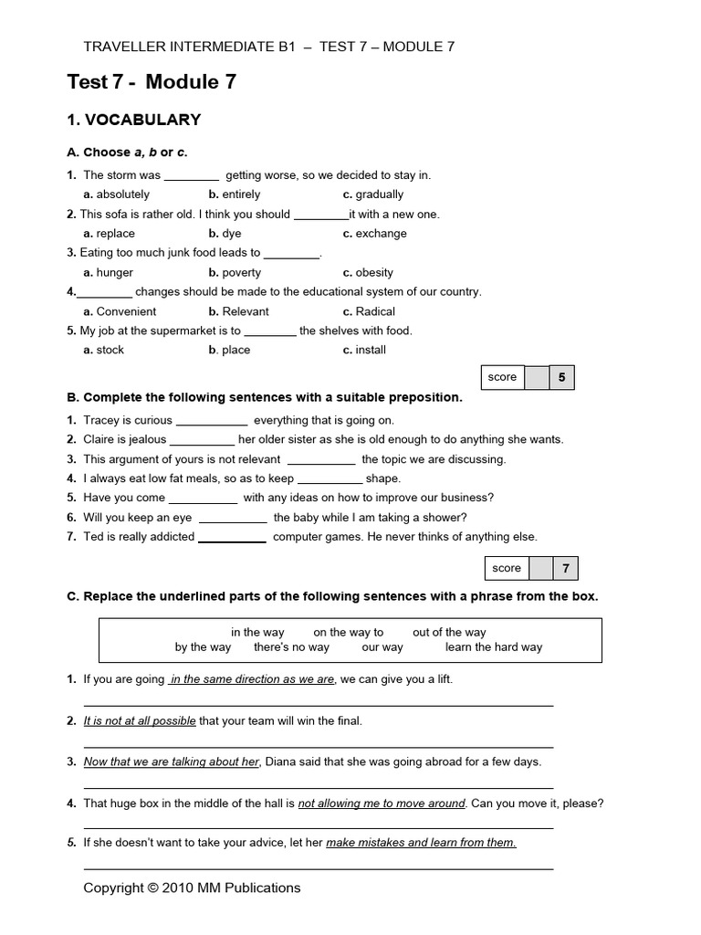 Test 7 Trav Intermed B1 | PDF | Hybrid Vehicle | Plug In Hybrid