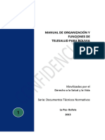 Manual de Organización Y Funciones de Telesalud para Bolivia