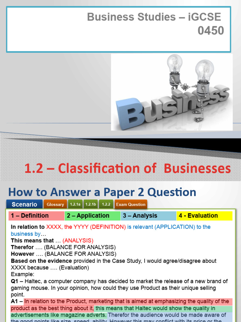 Business Classification Overview | PDF | Tertiary Sector Of The Economy ...