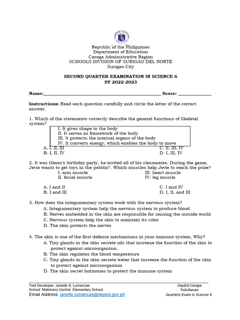 Science 6 2nd Periodical Test Pdf Plants Mangrove