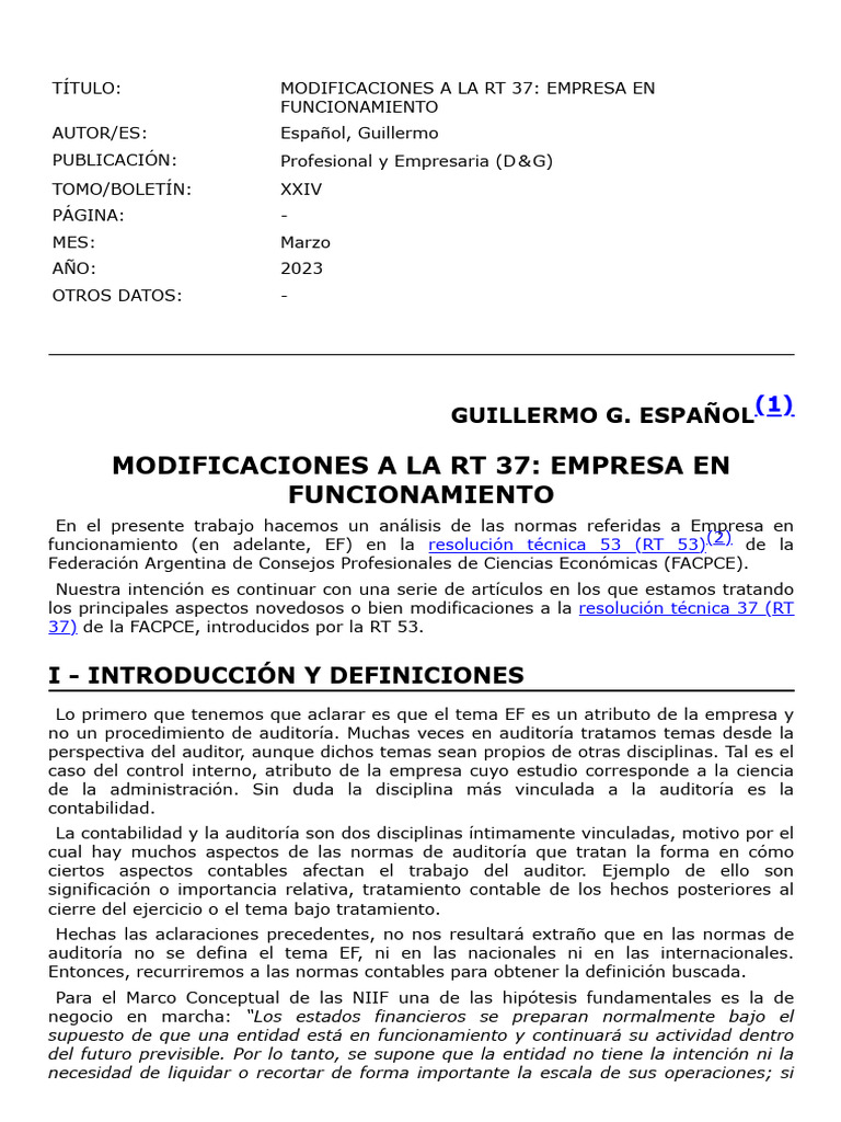 Modificaciones A La RT 37 Empresa en Funcionamiento | PDF | normas ...
