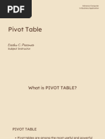 Pivot Table