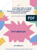 The Impact of Fake News On Social Media and Its Influence On Health During The COVID-19 Pandemic A Systematic Review