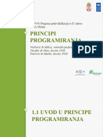 1.1 Uvod U Principe Programiranja