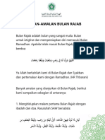 Amalan Amalan Buan Rajab