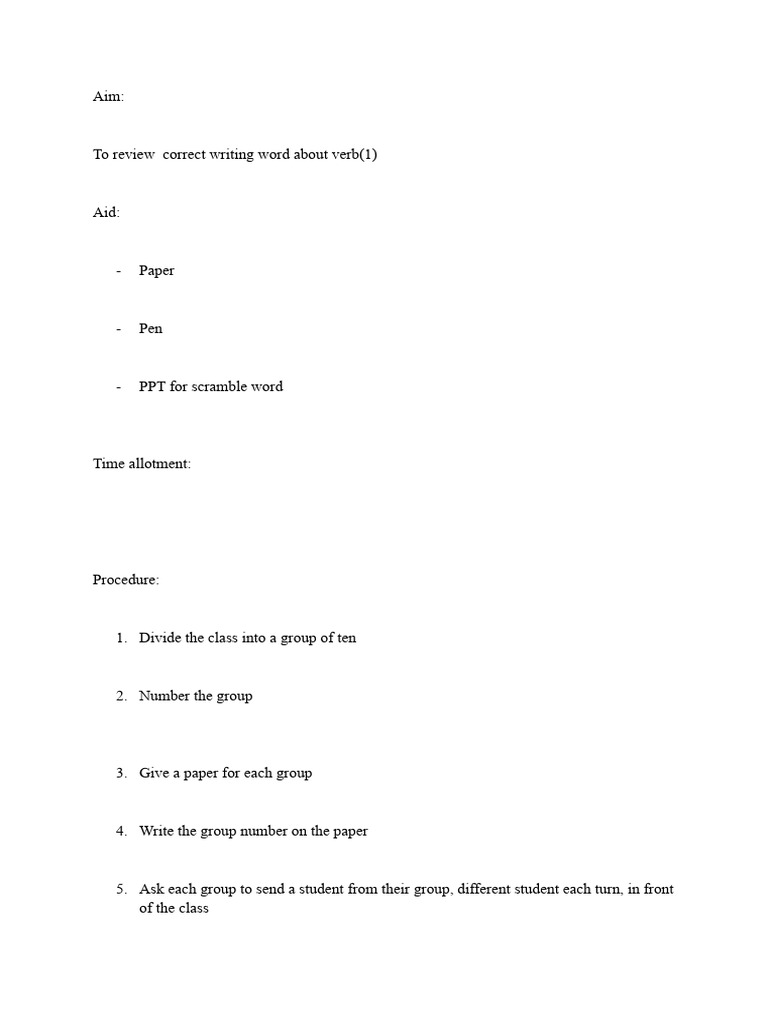 Scrambel Game | PDF
