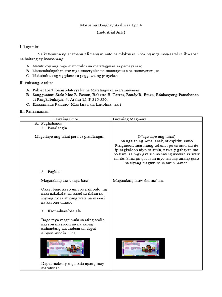 Masusing Banghay Aralin Sa Epp 4 Agriculture | PDF