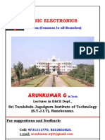 0 1st Year Basic Electronics Transistor Biasing Notes by Arunkumar G, Lecturer, EC Dept, STJIT, Ranebennur