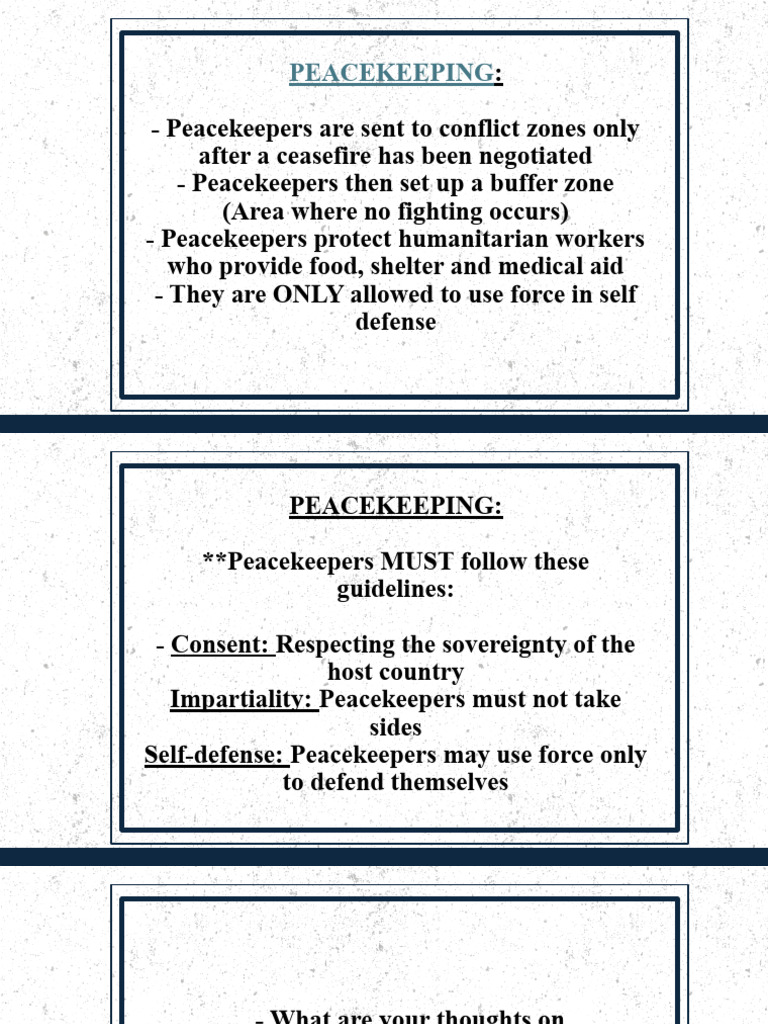 Peacekeeping | PDF