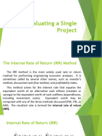 Chapter 4 Evaluating A Single Project IRR and ERR