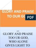 Glory and Praise To Our God