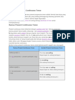 Pengertian Present Continuous Tense