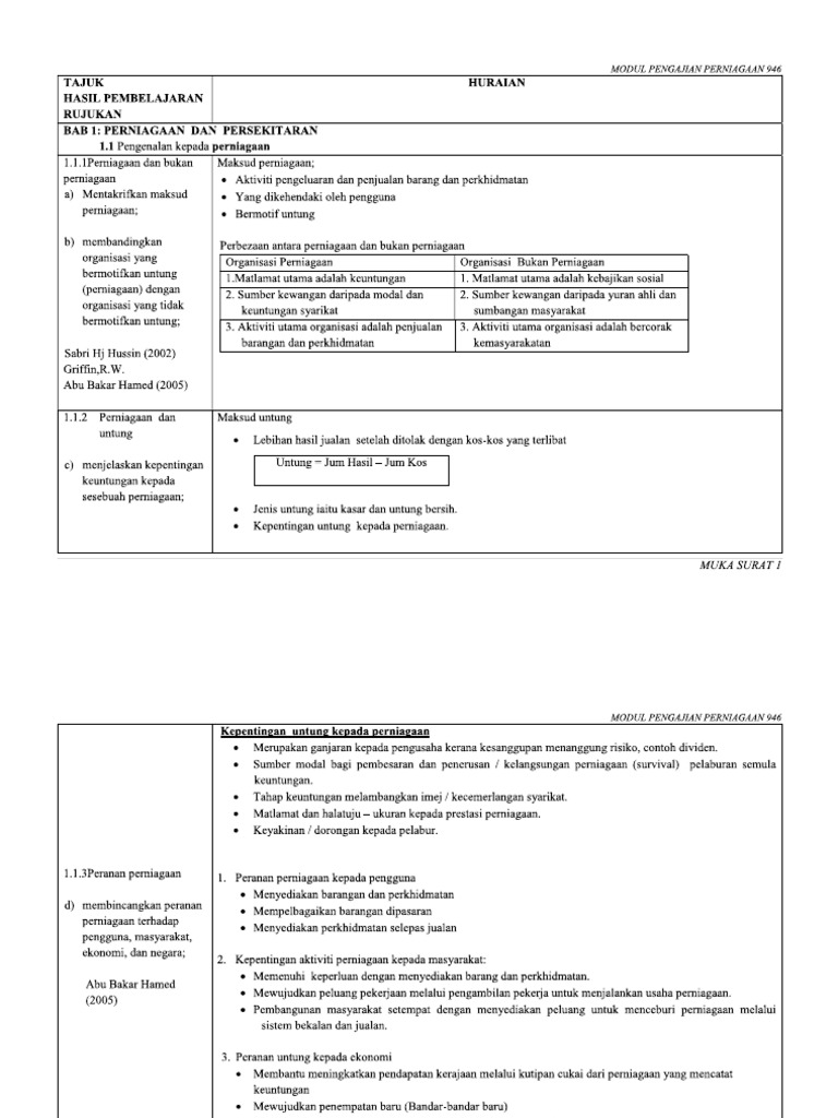PP Nota Sem 1 | PDF