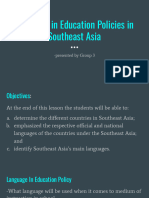 Language in Education Policies in Southeast Asia